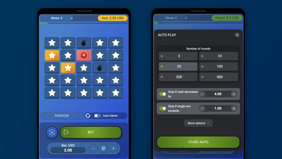 ok win mines game interface
